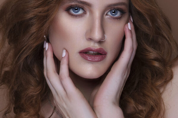 Beauty portrait with clean studio lighting in Johannesburg